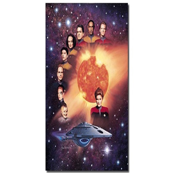 STAR TREK Voyager Cast Mini Print 12" x 16"