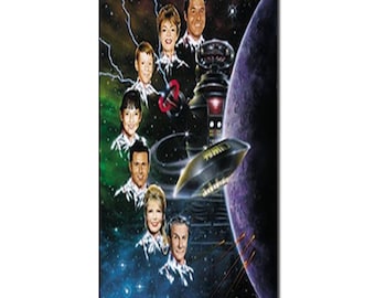 Lost in Space - Classic TV Cast Diptych 27" x 38" litho signed less Lockheart and Williams