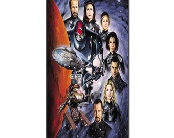 Lost In Space - 1998 Movie Cast Diptych 24" x 32" Litho Unsigned