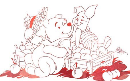 Mike Royer Original Animation Drawings! "Father of the 100 Acre Wood Forest" One Of A Kind!