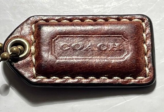 Vintage Coach Brown Hang Tag & Chain Replacement - Gem