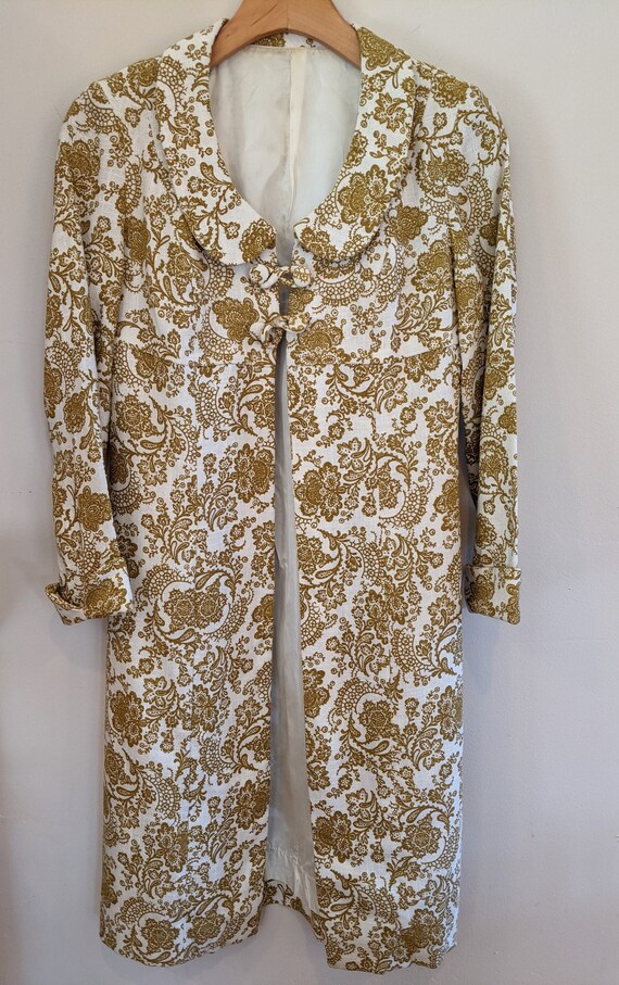 60s Paisley linen jacket, linen jacket, paisley ja