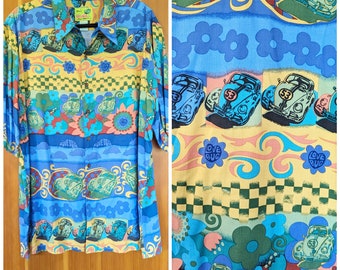 Reyn Spooner Disney "Hebie the Love Bug" shirt, Reyn Spooner Hawaiian style shirt, Disney collectible shirt