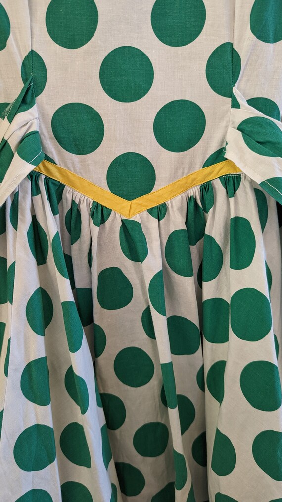 60s child's polka dot costume, Bo Peep costume, vintage costume, kid's halloween costume, vintage kid's costume, cotton costume View 5