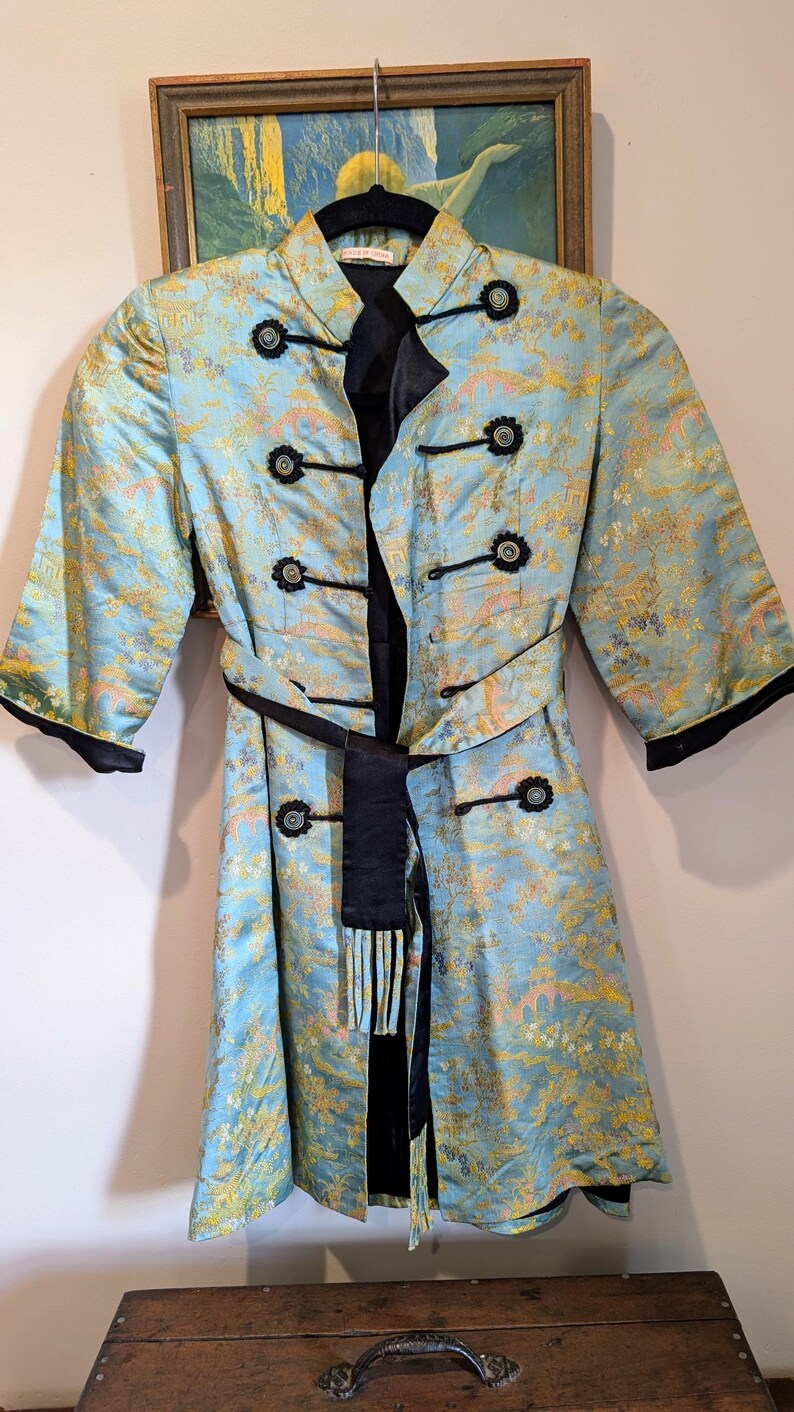 1940s Silk Brocade Chid's Robe, Antique Child's Robe, Vintage Brocade ...