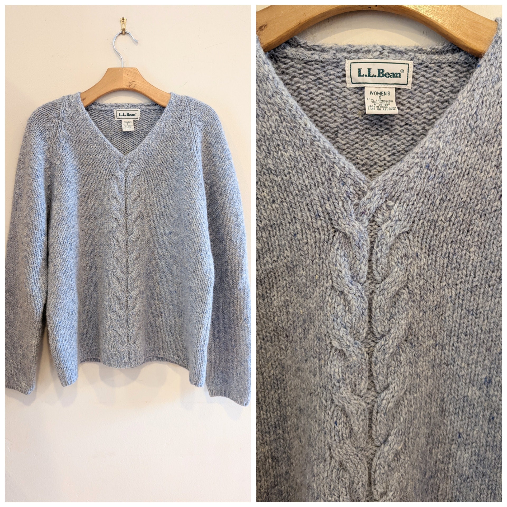 Vintage L.L. Bean Sweater, Vintage Wool Sweater, Vintage Heather