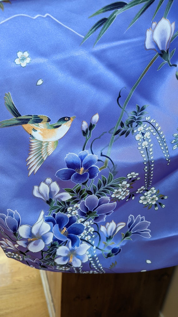 Floral kimono style lounge robe, Lavender floral … - image 2