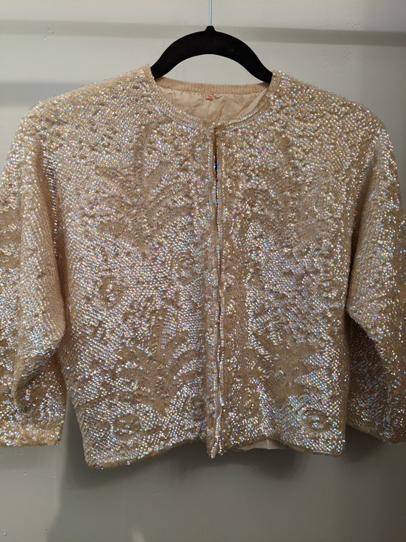 50s sequin sweater, sparkly sweater, vintage holid