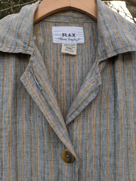 Vintage over-sized linen jacket by Jeanne Englehea