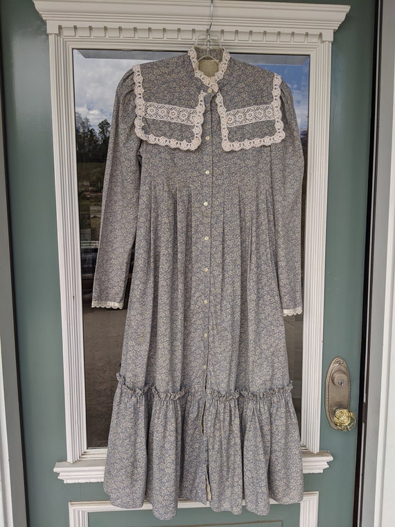 Gunne Sax dress, calico, prairie