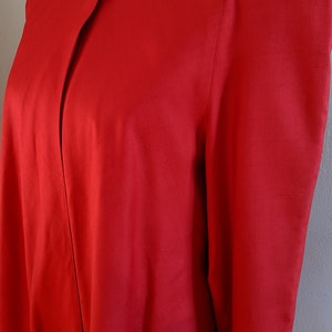 80s Paul Alexander swing jacket, 80s red silk jacket, vintage swing jacket, vintage silk jacket, red silk jacket, holiday jacket image 5