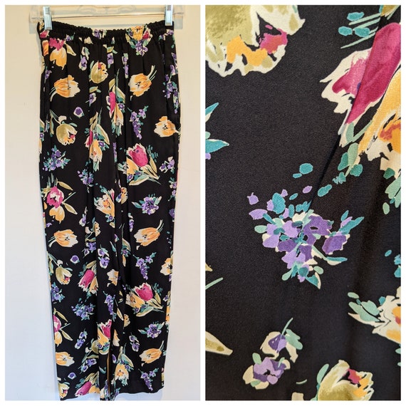 Vintage Floral Pants 1990s Gem