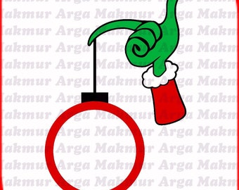 Download Grinch Hand Monogram Svg Etsy