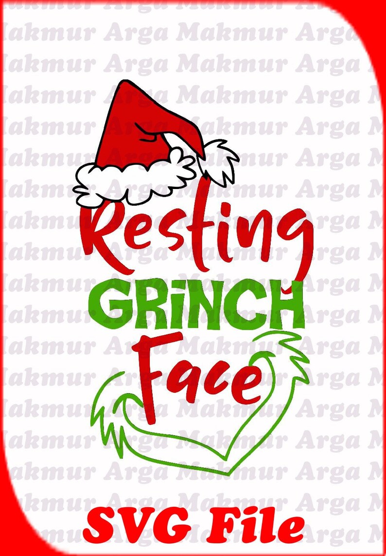 Download Resting Grinch Face Dr Seuss SVG 6 svg dxf Cricut | Etsy
