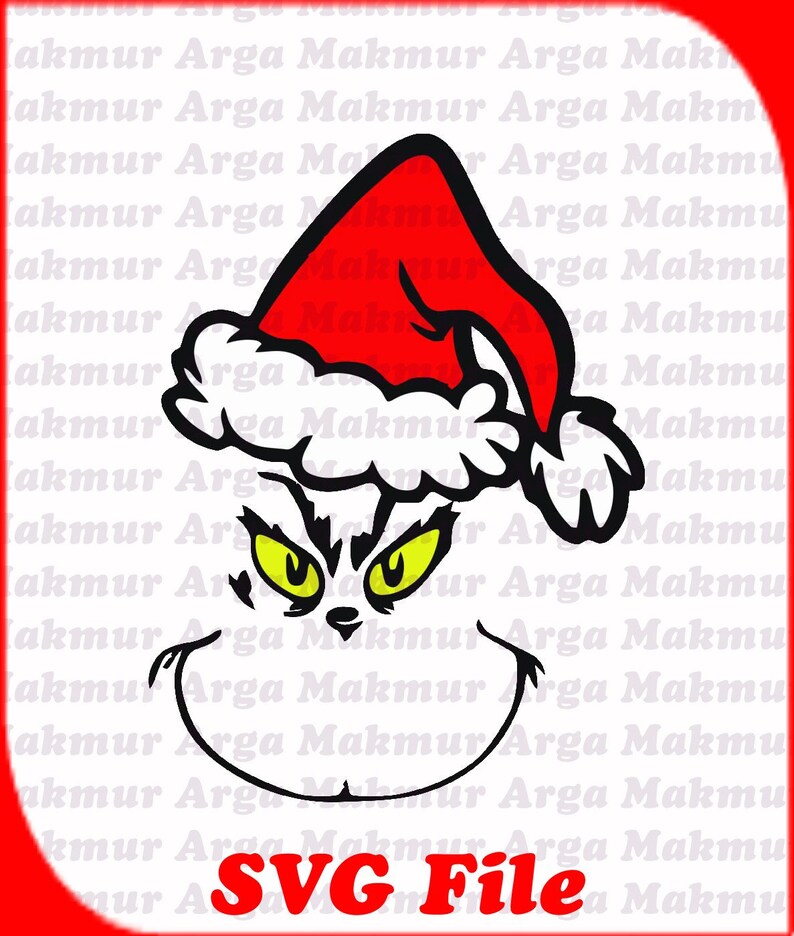 Download Grinch With Christmas Hat SVG 3 svg dxf Cricut Silhouette ...