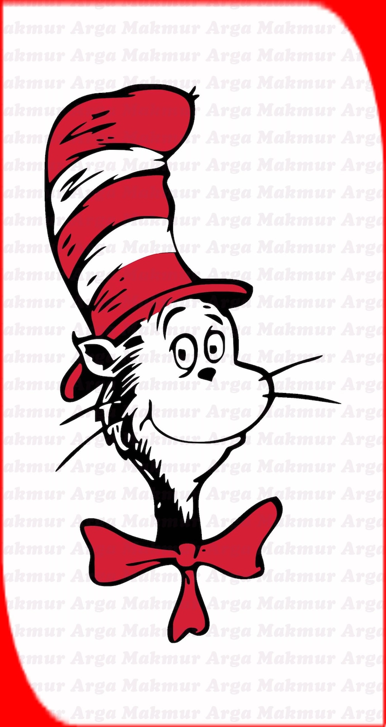 Dr Seuss Cat In The Hat SVG 12 svg dxf Cricut Silhouette | Etsy