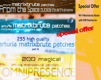 598 Arturia Matrixbrute Sounds Patches - all 4 banks/special offer