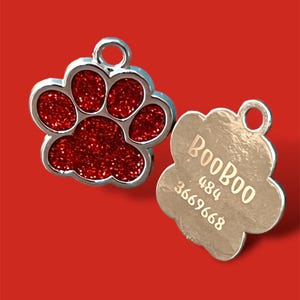 Engraved Dog Tag,Double Side Silent Collar Tag,Custom Collar Tag,Personalized Cat Tag,Cat ID Tag,Dog ID Tag,Dog Name Tag,Pet Name Tag