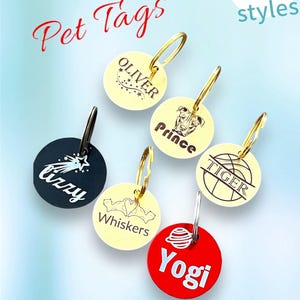 Engraved Dog Tag,Double Side Silent Collar Tag,Custom Collar Tag,Personalized Cat Tag,Cat ID Tag,Dog ID Tag,Dog Name Tag,Pet Name Tag