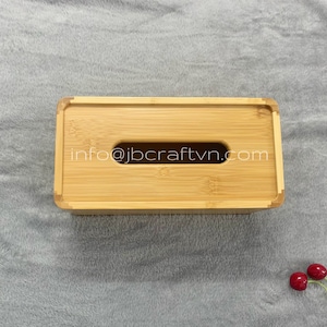 High-quality rectangular bamboo tissue box for the living room, bedroom, office, environmentally friendly, Housewarming gift