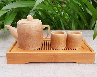 Personalized bamboo teapot | Bamboo Cup with Logo | Bamboo tray | Eco friendly bamboo mugs | eco friendly water bottle | Bamboo gifts