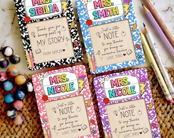 Personalized Teacher Sticky Note Holder Gift, Custom Teacher Name Gifts, Teacher Appreciation Gift, End of the year gift, Teacher gift