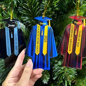 Personalized Graduation Ornament, Custom Name Class of 2025 Ornament, High School Graduation Gift, College Graduated, Senior Gifts