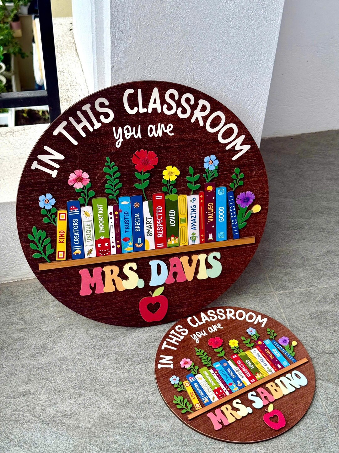Personalized Teacher Sign – in This Classroom You Are Book Theme ...