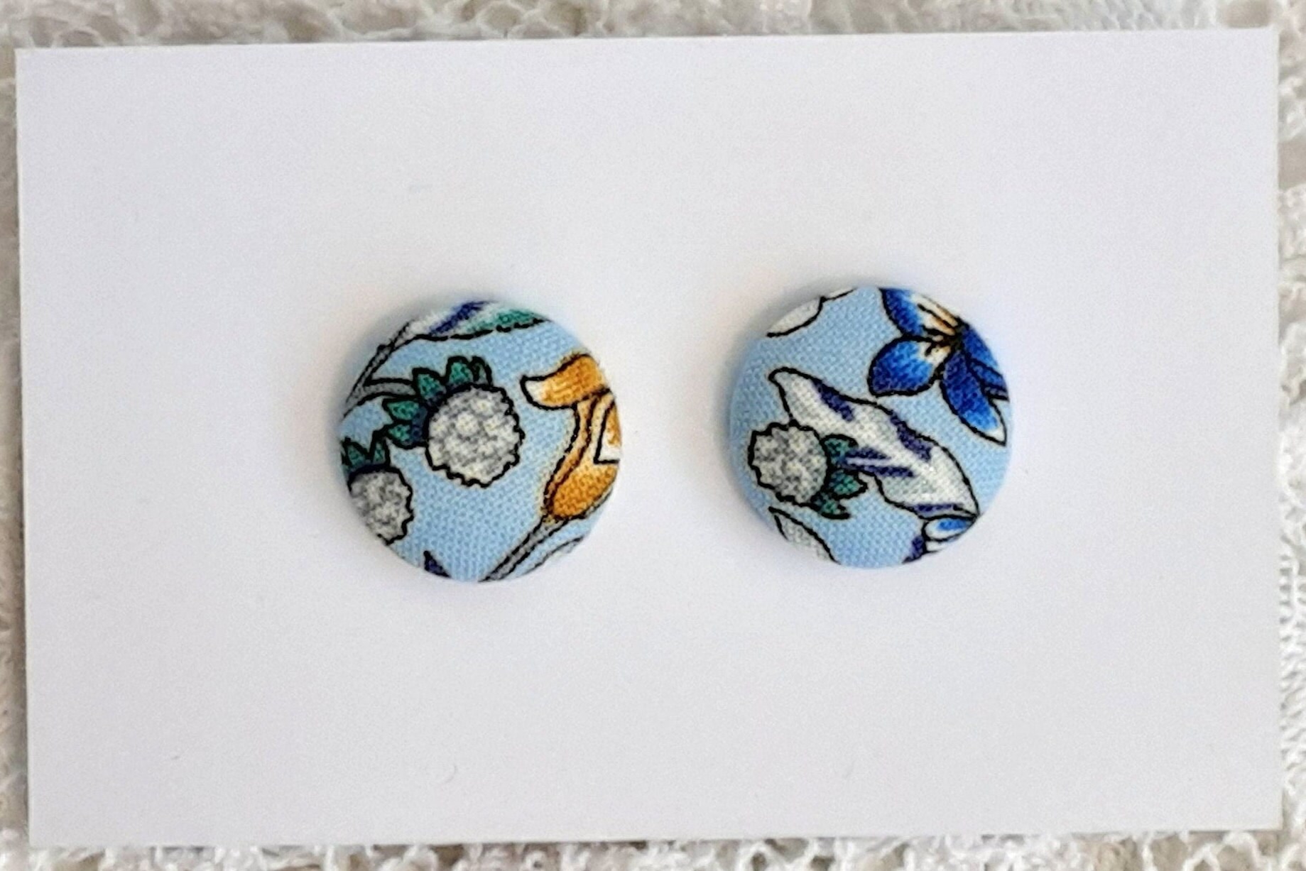 Liberty print stud earring set Liberty stud earring set 19mm Etsy