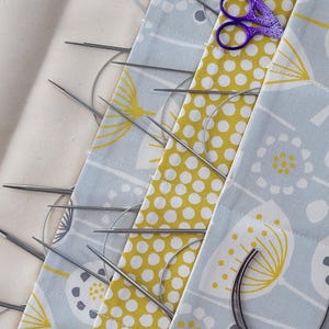 CIRCULAR NEEDLE CASE - Circular knitting needle storage or combination needle case, choose 8 or 12 slots, knitting gift