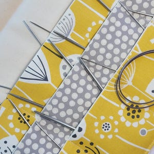 CIRCULAR NEEDLE CASE - Circular knitting needle storage or combination needle case, choose 8 or 12 slots, knitting gift