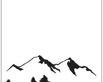 Mountain stencil | Etsy