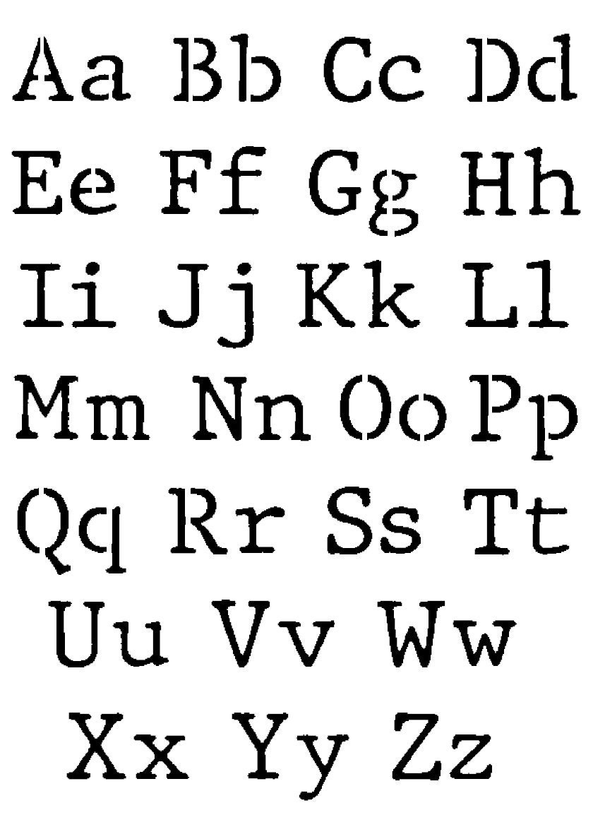 Typewriter Alphabet Stencils Alphabet Stencils Stencil Font Stencils