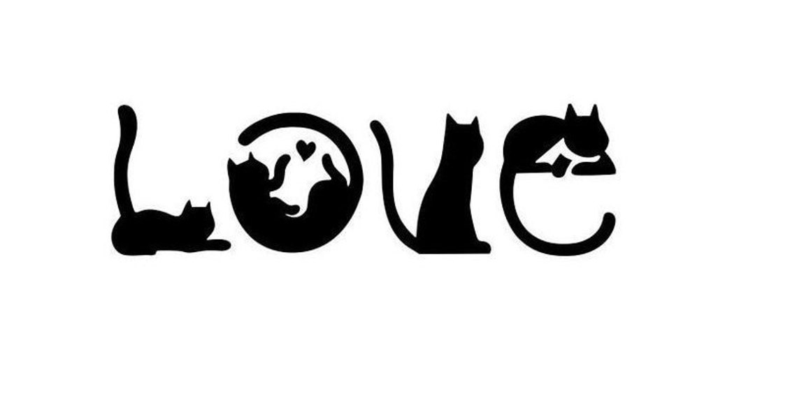 Love Cats Stencil A4A5/A6 | Etsy