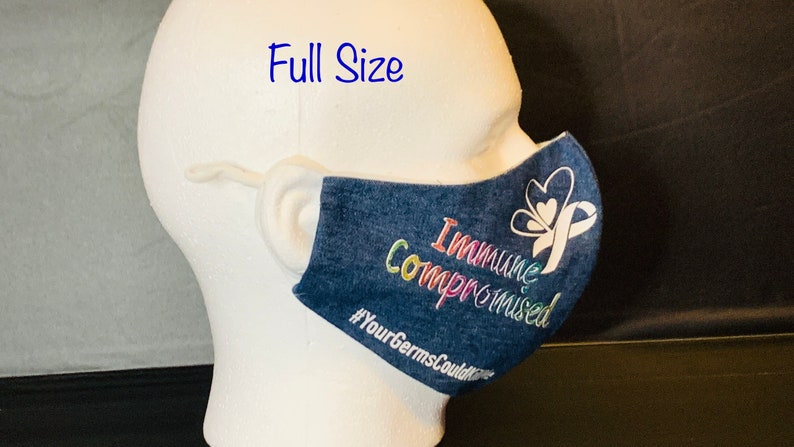 Autoimmune Disease Face Mask/Custom Face Mask for the Immunocompromised/Autoimmune mask/Chronic Pain/Immune Compromised/Auto Immune Mask image 3