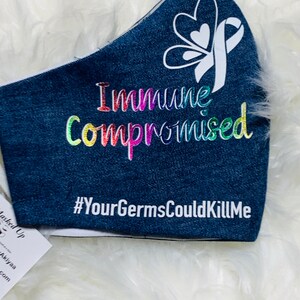 Autoimmune Disease Face Mask/Custom Face Mask for the Immunocompromised/Autoimmune mask/Chronic Pain/Immune Compromised/Auto Immune Mask image 6