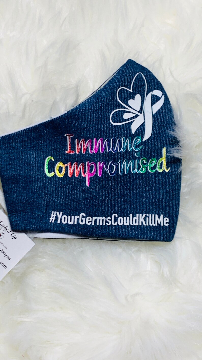 Autoimmune Disease Face Mask/Custom Face Mask for the Immunocompromised/Autoimmune mask/Chronic Pain/Immune Compromised/Auto Immune Mask image 6