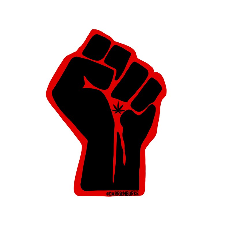 BLM red fist sticker