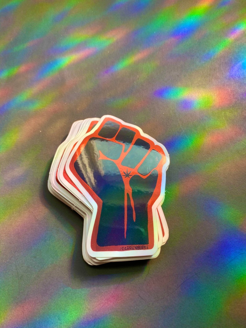 BLM red fist sticker