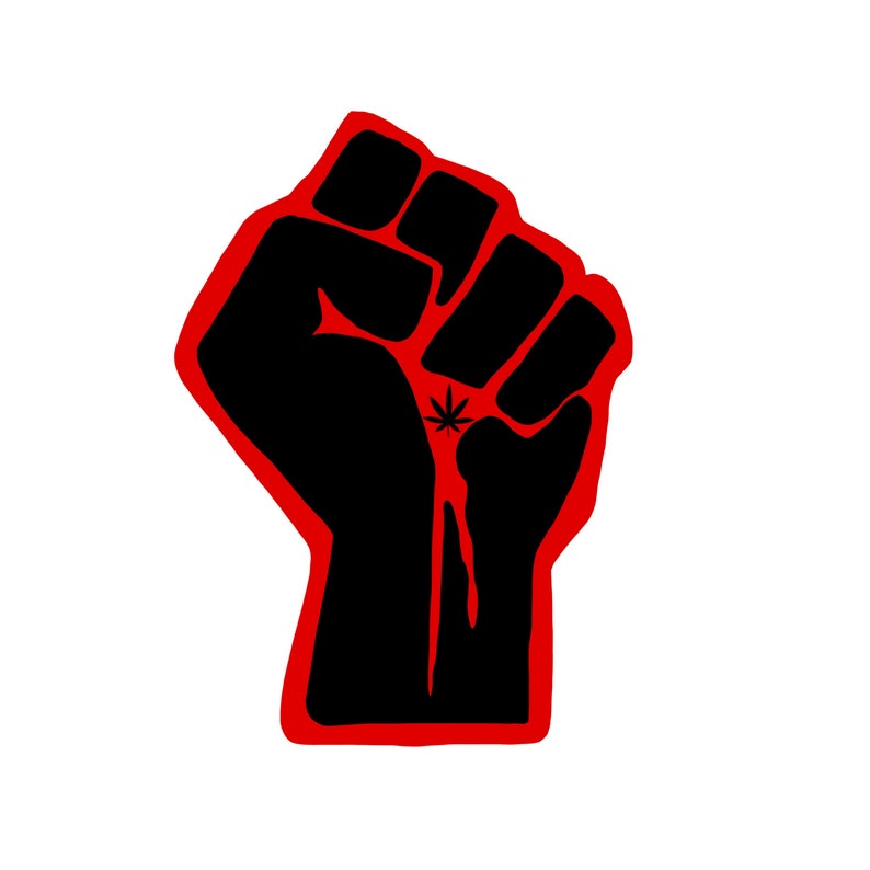 BLM red fist sticker