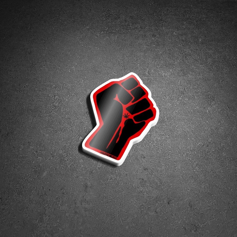 BLM red fist sticker