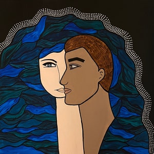 Original Art Print, Titled &quot;Water and Earth&quot;
