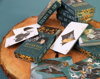 Jeu de carte 54 cartes illustré, Carte à jouer