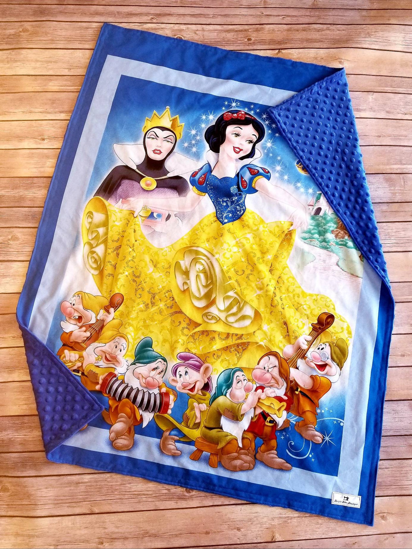 SNOW WHITE BLANKET Disney Princess Bedding 7 Dwarves Wicked Etsy