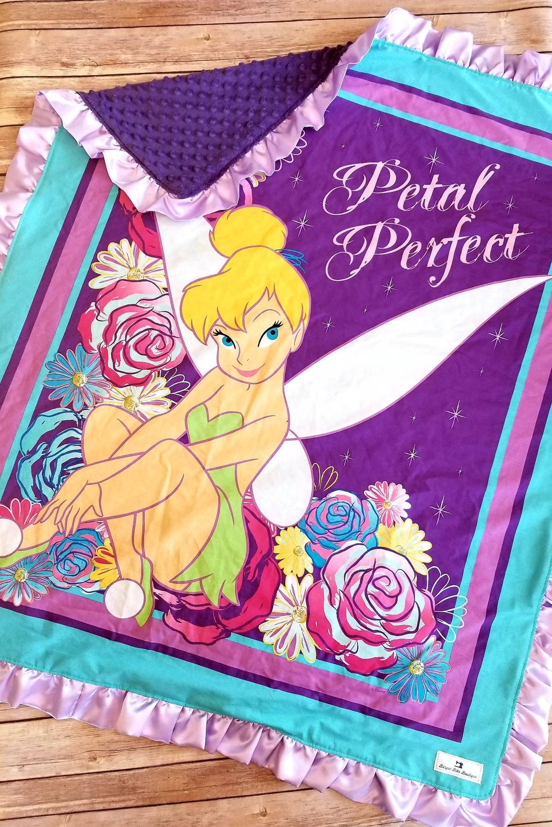 TINKERBELL BLANKET Disney Peter Pan Blanket Tink Minky Etsy
