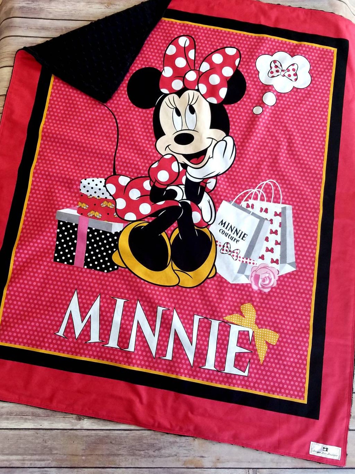 MINNIE MOUSE BLANKET Disney Girl Bedding Baby Toddler Throw Etsy