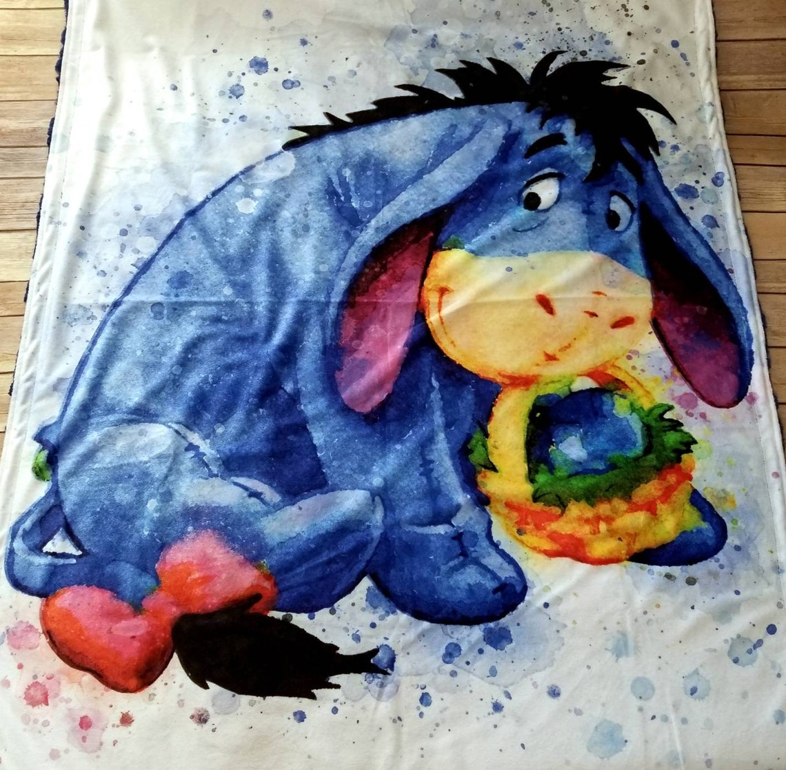 EEYORE MINKY BLANKET Disney Winnie the Pooh Bedding Etsy