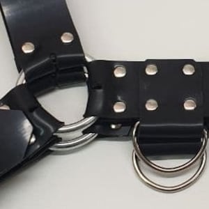 Heavy rubber bulldog harness, 5 cm wide belts - Mature Item