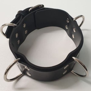 Collar Rubber Bondage – Lockable Option - 5 cm wide - Mature Item