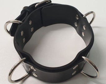 Rubberen bondage kraag – afsluitbare optie – 5 cm breed – volwassen item